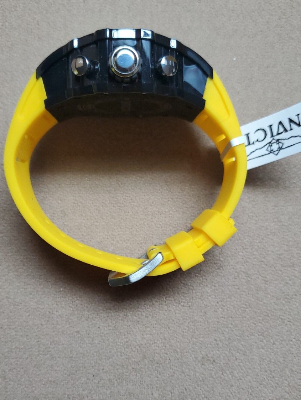 Invicta Yellow and Black Chronograph Watch with Multi-Subdial Dial - Picture 2 of 5